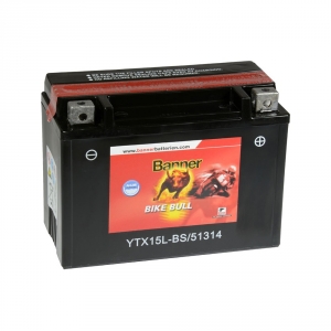 Batterie moto BANNER YTX15L-BS / 12v 13ah