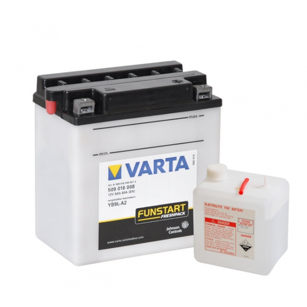 Batterie Moto YUASA YB9L-A2 - Sans Entretien, Haute Performance - Pour Plusieurs Modèles De Motos Et Scooters