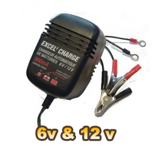 CHARGEUR DE BATTERIE 6V / 12V 20-70AH AVEC INDICATEUR LED - VOITURE / MOTO  / QUAD / SCOOTER / BATEAU