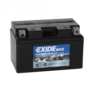 Batterie moto EXIDE AGM12-8 12V 8.6ah 190A