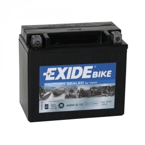 Batterie moto EXIDE AGM12-10 12V 10ah 180A