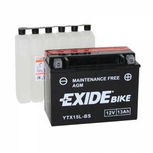 Batterie moto EXIDE YTX15L-BS / 12v 13ah